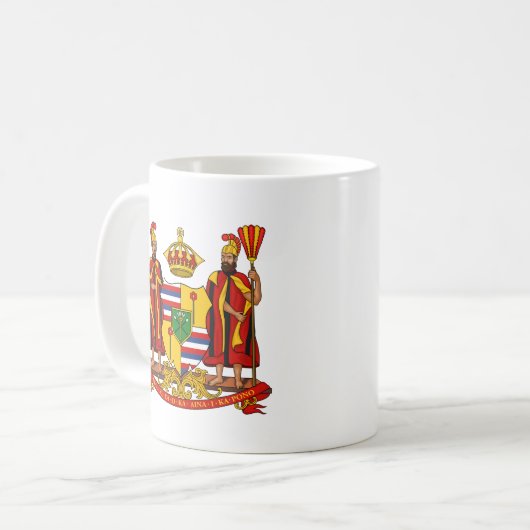 Königliche Wappen des Königreichs Hawaii Kaffeetasse (Vorderseite Links)