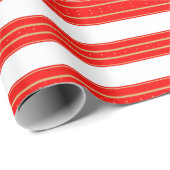 Königliche Weihnachtsstreifen Geschenkpapier (Rolleneckpunkt)