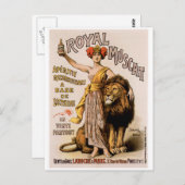 Königliche Wein-Getränk-Anzeigen-Kunst Muscats Postkarte (Vorne/Hinten)