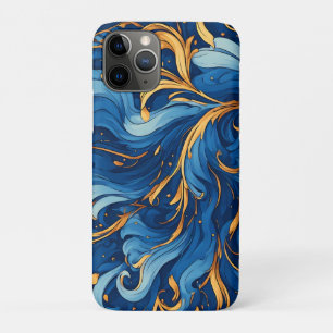 Königliche Wellen der Launen Wirbel aus Blau und G Case-Mate iPhone Hülle