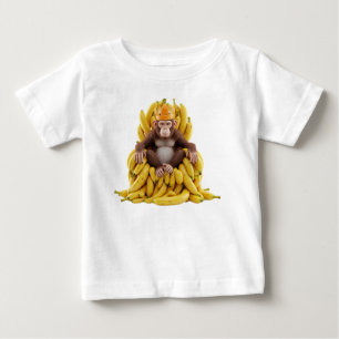 Königlicher Affe: Schimpansen-König auf einem Thro Baby T-shirt