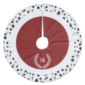 Königlicher Art-Rot-u. Fleece Weihnachtsbaumdecke (Vorderseite)