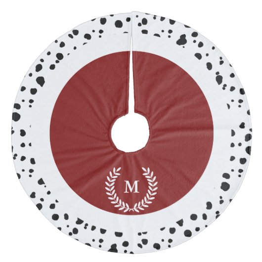 Königlicher Art-Rot-u. Fleece Weihnachtsbaumdecke (Vorderseite)