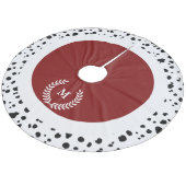 Königlicher Art-Rot-u. Fleece Weihnachtsbaumdecke (Schrägansicht)