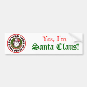 Königlicher Auftrag von Weihnachtsmann - besonder Autoaufkleber