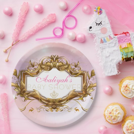 Königlicher Baby-Duschen-Teller Prinzessin-Elegant Pappteller (Party)