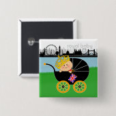 Königlicher Baby-Knopf Button (Vorne & Hinten)