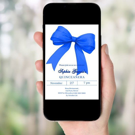 Königlicher Blaue Bogen Einladung