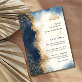 Königlicher blauer Glitzer Goldbarsch Bismillah Ni Einladung