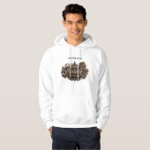 Königlicher blauer Löwe Luxus-Wappen Hoodie (Vorne ganz)