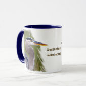 Königlicher blauer Reiher Tasse (Vorderseite Links)