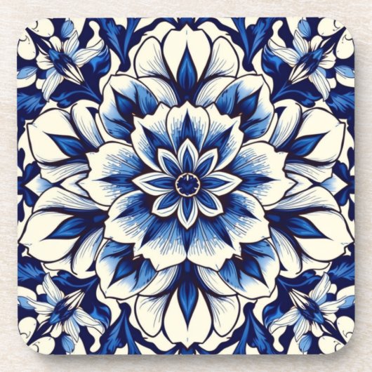 Königlicher Blumen-Untersetzer Getränkeuntersetzer (Vorderseite)