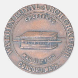 Königlicher Bogen-Freimaurerpenny-Aufkleber Runder Aufkleber