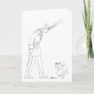 Königlicher Bogenschütze und Scottie Hund Karte