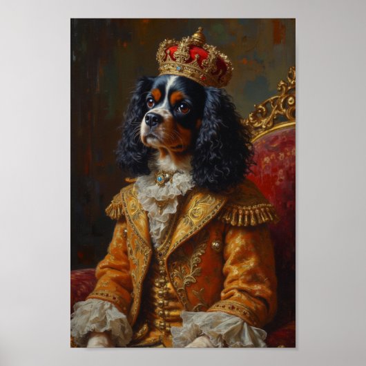 Königlicher Cavalier King Charles Spaniel Portrait Poster (Vorne)