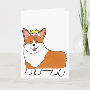 Königlicher Corgi-Hund leerer Gruß Karte