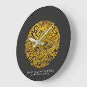 Königlicher Drache von Korea Große Wanduhr (Winkel)