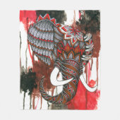 Königlicher Elefant Fleecedecke (Vorderseite)