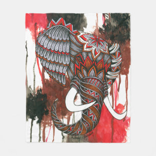 Königlicher Elefant Fleecedecke