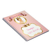 Königlicher Gast Prinzessin-Pink Gold Crown Gift Notizblock (Rechte Seite)
