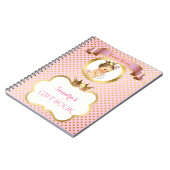 Königlicher Gast Prinzessin-Pink Gold Crown Gift Notizblock (Linke Seite)