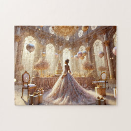 Königlicher Geburtstag Prinzessin Elegante Märchen Puzzle