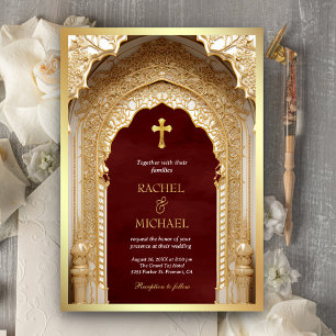 Königlicher Goldbogen religiös christliche marine  Einladung