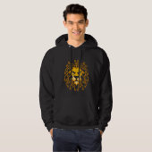 Königlicher Golden Löwe Hoodie (Vorne ganz)