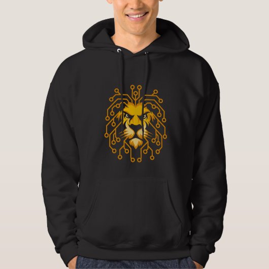 Königlicher Golden Löwe Hoodie (Vorderseite)