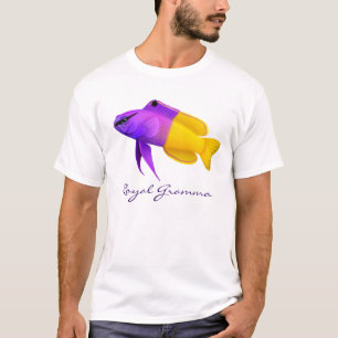Königlicher Gramma Basslet Riff-Fisch-T - Shirt