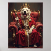 Königlicher Herrscher über Snacks und Sofa Poster (Vorne)