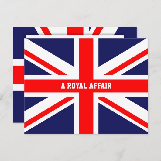 Königlicher Hochzeits-Party Prinz William Kate Einladung (Vorne/Hinten)