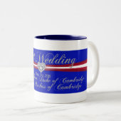 Königlicher Hochzeitsherzog und Herzogin von Cambr Zweifarbige Tasse (VorderseiteRechts)