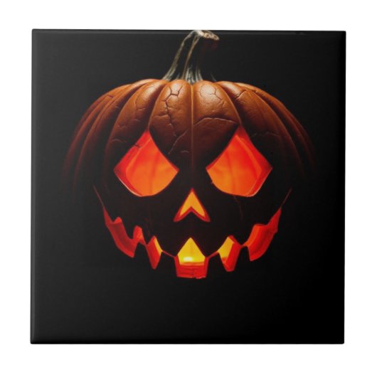 Königlicher Jack-O-Lantern Halloween-Keramikfliese Fliese (Vorderseite)