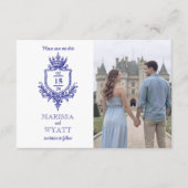 Königlicher Kamm mit Krone Mittelalterlich oder Fa Save The Date (Vorderseite)