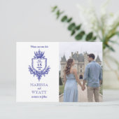 Königlicher Kamm mit Krone Mittelalterlich oder Fa Save The Date (Stehend Vorderseite)