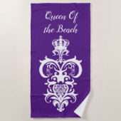 Königlicher Königin-Strand-Mädchen-Kronen-Monarch Strandtuch (Vorderseite)