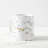 Königlicher Kroninitial-Buchstabenmonogramm-Name M Kaffeetasse (Vorderseite Links)