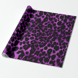 Königlicher lila Leopard-Druck Geschenkpapier