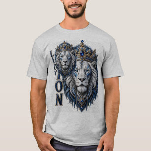 Königlicher Löwe mit Krone Luxus-Königsporträt T-Shirt