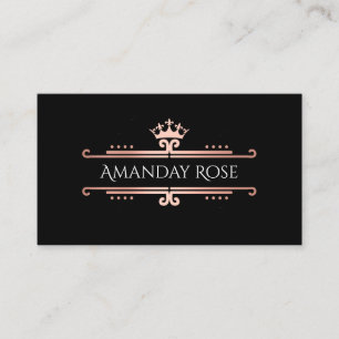 Königlicher Markenname Rose Schwarze Vintage Prinz Visitenkarte