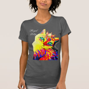 Königlicher Miezekatze-Frauen Spitzen T-Shirt