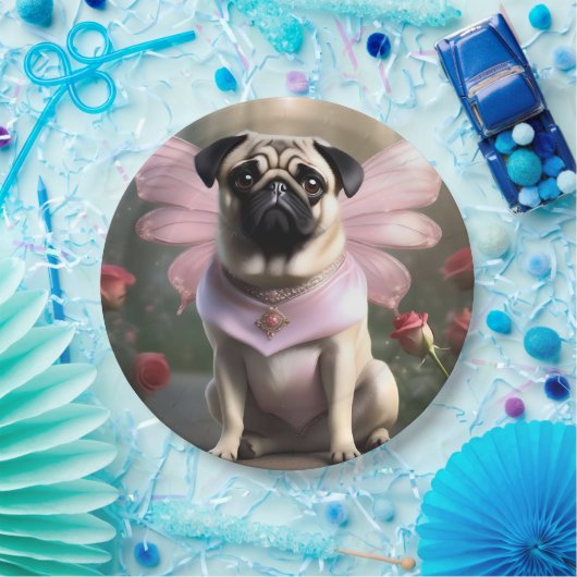 Königlicher Mops: Die Prinzessin-Fee verzauberter Pappteller (Party)