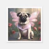 Königlicher Mops: Die Prinzessin-Fee verzauberter Serviette (Vorderseite)