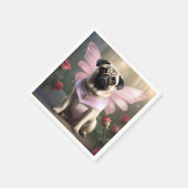 Königlicher Mops: Die Prinzessin-Fee verzauberter  Serviette (Ecke)