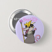 Königlicher Opossum-Knopf Button (Vorne & Hinten)
