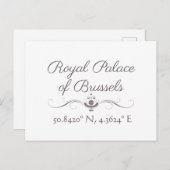 Königlicher Palast der Breitengrad Postkarte (Vorne/Hinten)