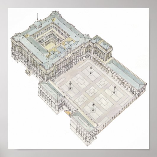 Königlicher Palast. Madrid Spanien Poster (Vorne)