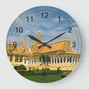 Königlicher Palast, Phnom Penh, Kambodscha - VIRGI Große Wanduhr