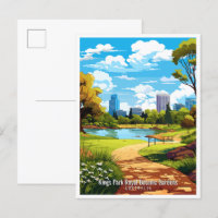 Königlicher Park Royal Vintage-Reiseillustration